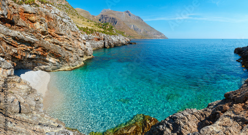 Sea bay in Zingaro Park, Sicily, Italy