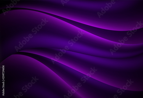 Purple abstract curve and wavy vector background