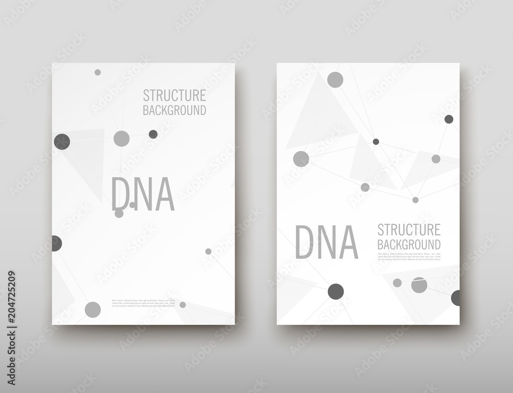 DNA abstract geometric background, layout in A4 set technology brochure flyer design template vector shadow DNA abstract geometric background, layout in A4 set technology brochure flyer design template vector shadow
