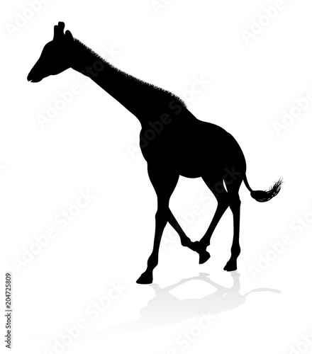 Giraffe Safari Animal Silhouette