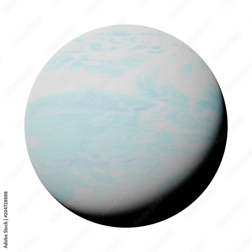 planet Uranus isolated on white background, part of the solar system planet Uranus isolated on white background, part of the solar system