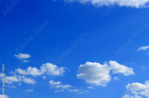 Vast blue sky and heaven clouds background