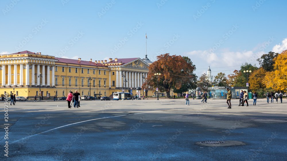 The Palace square in Saint-Petersburg