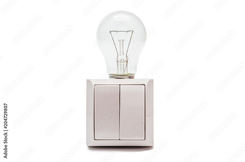Two rocker switch with a lamp