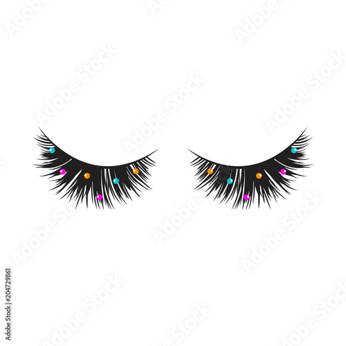 fake black eyelashes