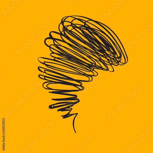 Hand drawn doodle twister