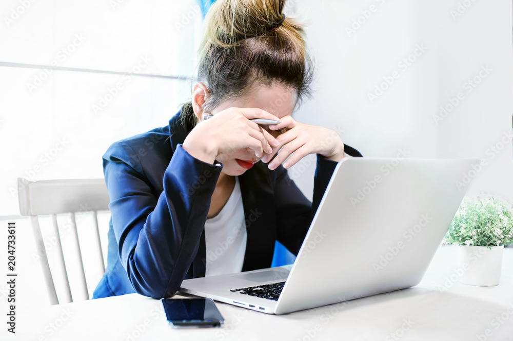young business woman having a lot hard work and many trouble per day young business woman having a lot hard work and many trouble per day
