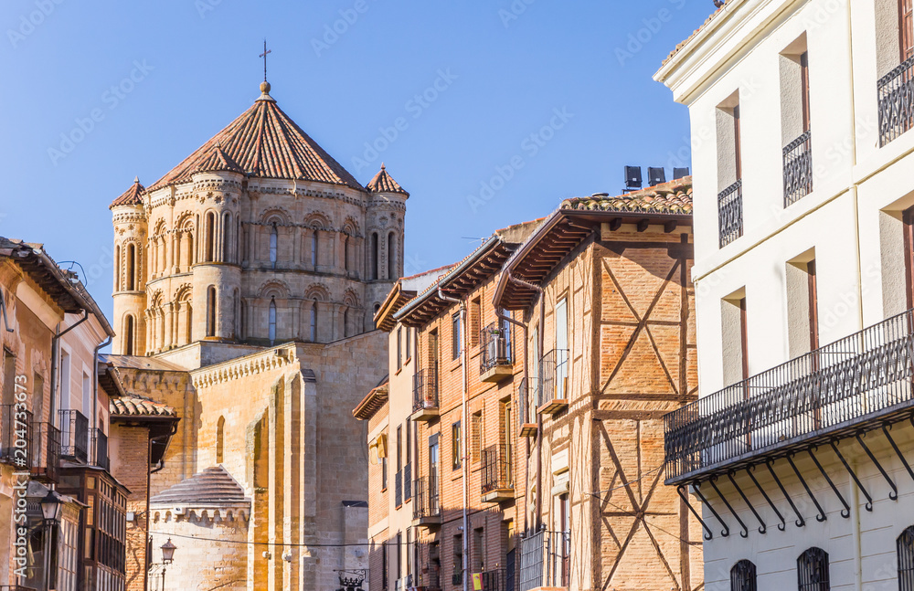 Old houses and historic cathedral in Toro, Spain
