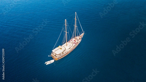 Aerial view of sailling boat © Jag_cz