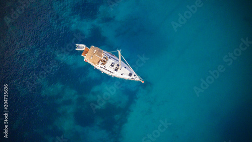 Aerial view of sailling boat © Jag_cz