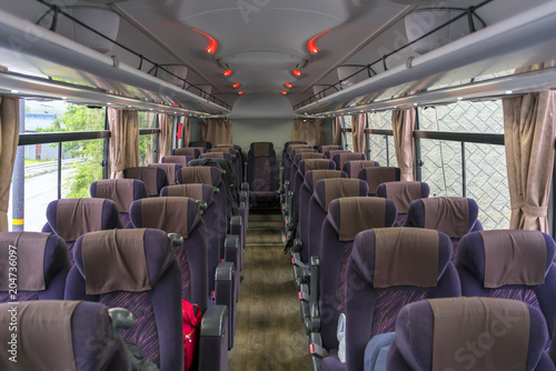 New modern comfortable tour bus service in Japan