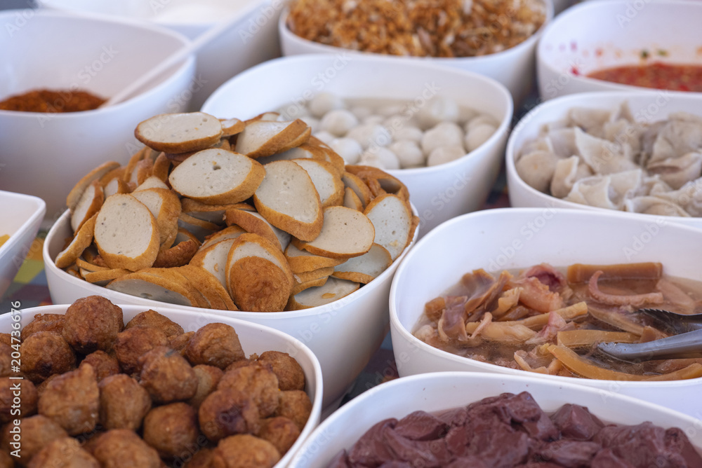 Components of Thai noodle food Components of Thai noodle food