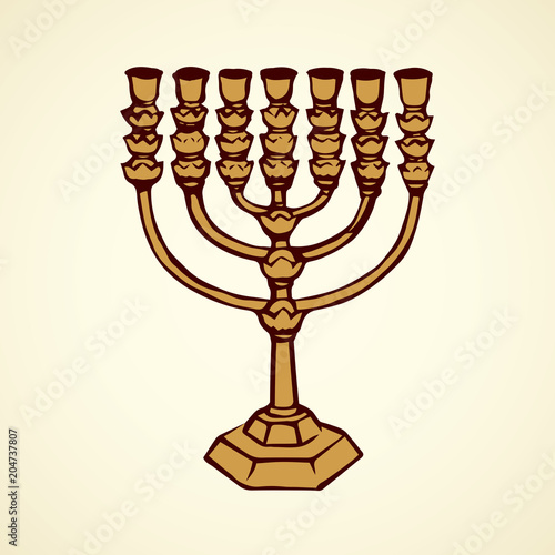Menorah. Vector drawing