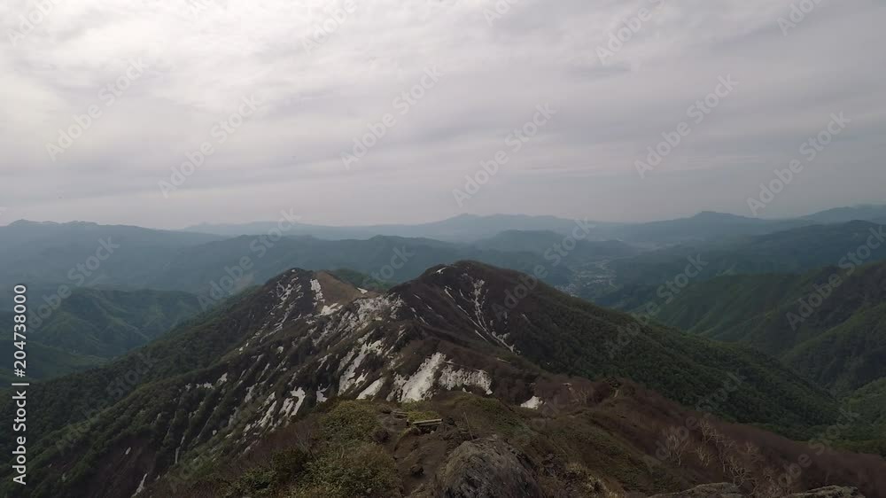 山岳風景 残雪 山岳風景 残雪