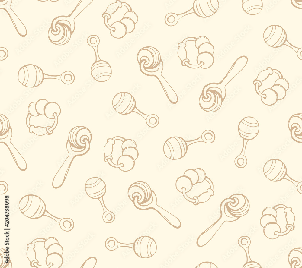 Rattle. Vector drawing Rattle. Vector drawing