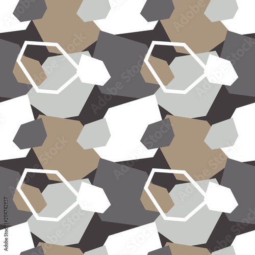 Seamless abstract geometric pattern. Texture of stones and pebbles. Scribble texture. Textile rapport.