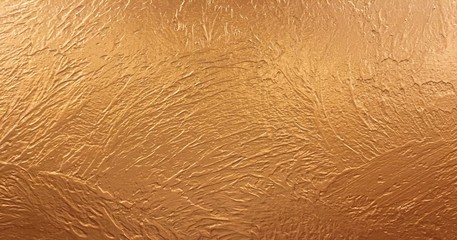 gold background paper, texture is old vintage distressed solid glitter gold color with rough peeling grunge paint on edges.