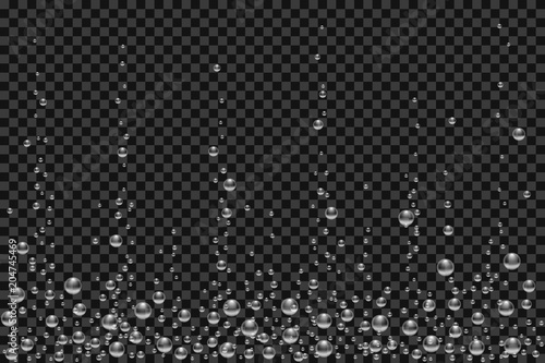 Vector underwater air bubbles texture isolated