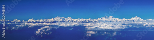 The Himalayas seen on the plane