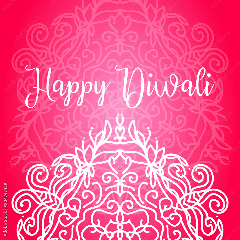 Happy diwali lettering for your greeting card design