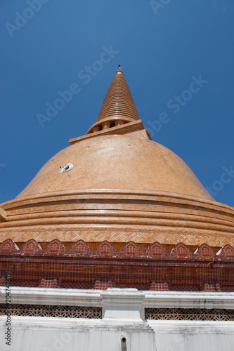 Phrapathom Chedi  the Big Pagoda in Nakhonpathom  Thailand