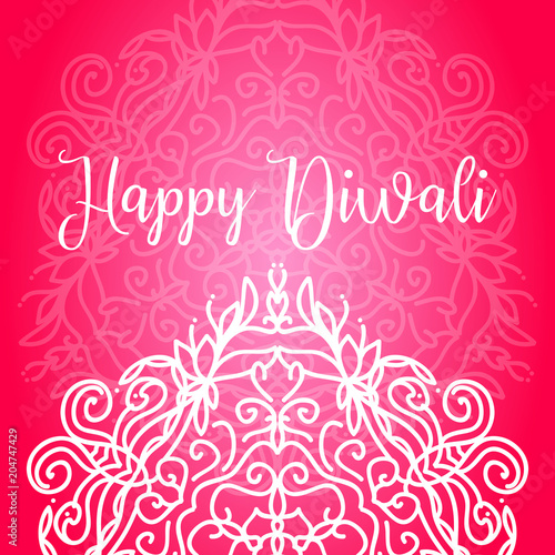 Happy diwali lettering for your greeting card design