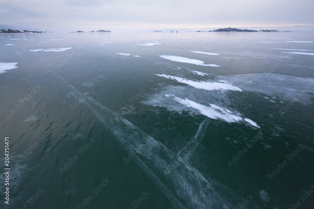 The ice of lake Baikal The ice of lake Baikal