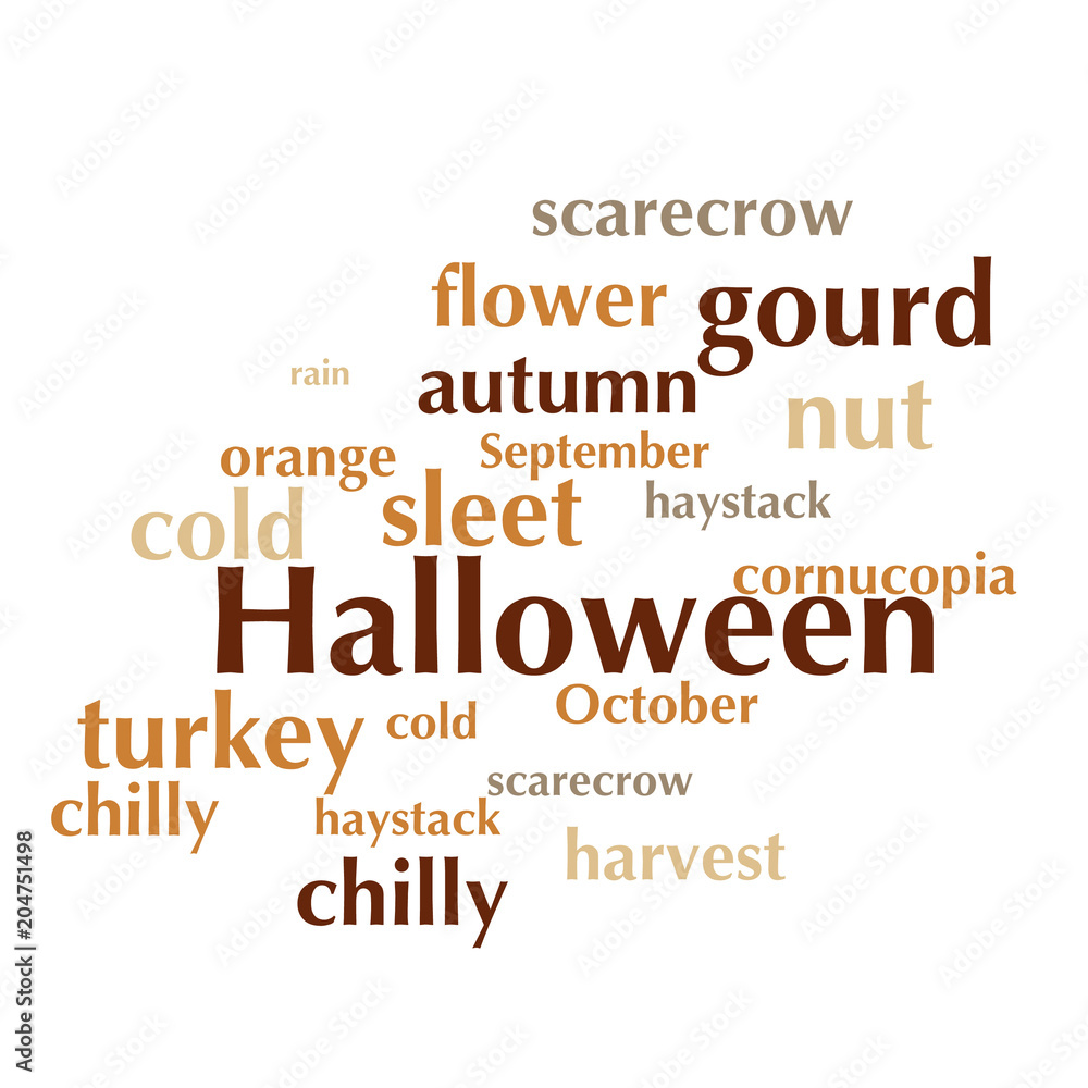 cloud of words list about autumn season cloud of words list about autumn season