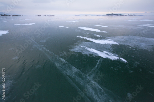 Fototapeta Naklejka Na Ścianę i Meble -  The ice of lake Baikal