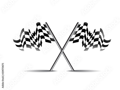 checkered flag waving racing background vector