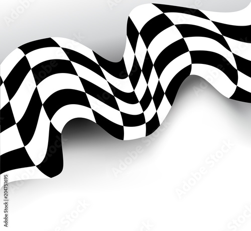 checkered flag waving racing background vector