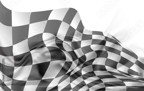 checkered flag waving racing background vector