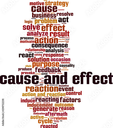 Cause and effect word cloud