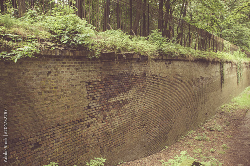 Ruins of Prussian fortifications in Poznań. Poland.