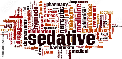 Sedative word cloud
