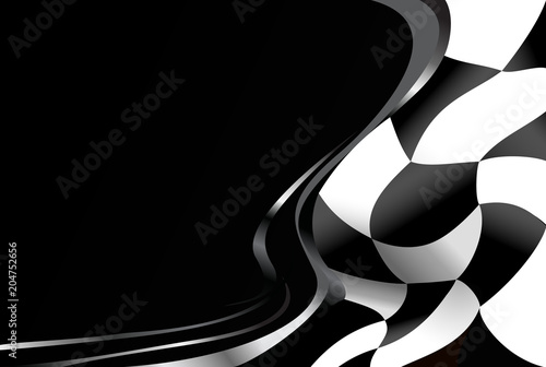 checkered flag waving racing background vector