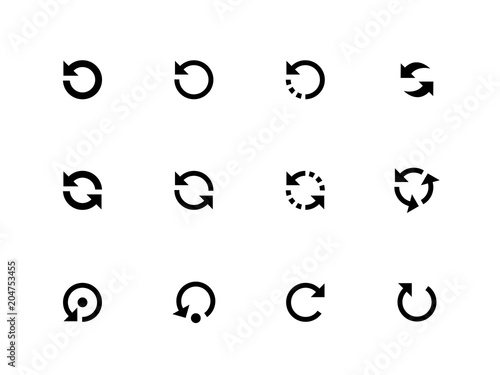 Refresh icon vector set