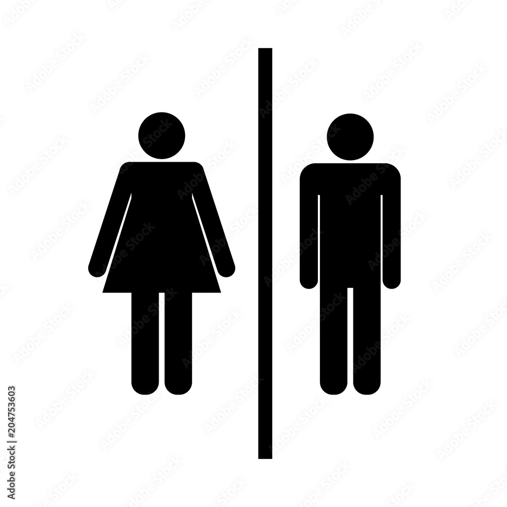 Man and lady toilet sign Man and lady toilet sign