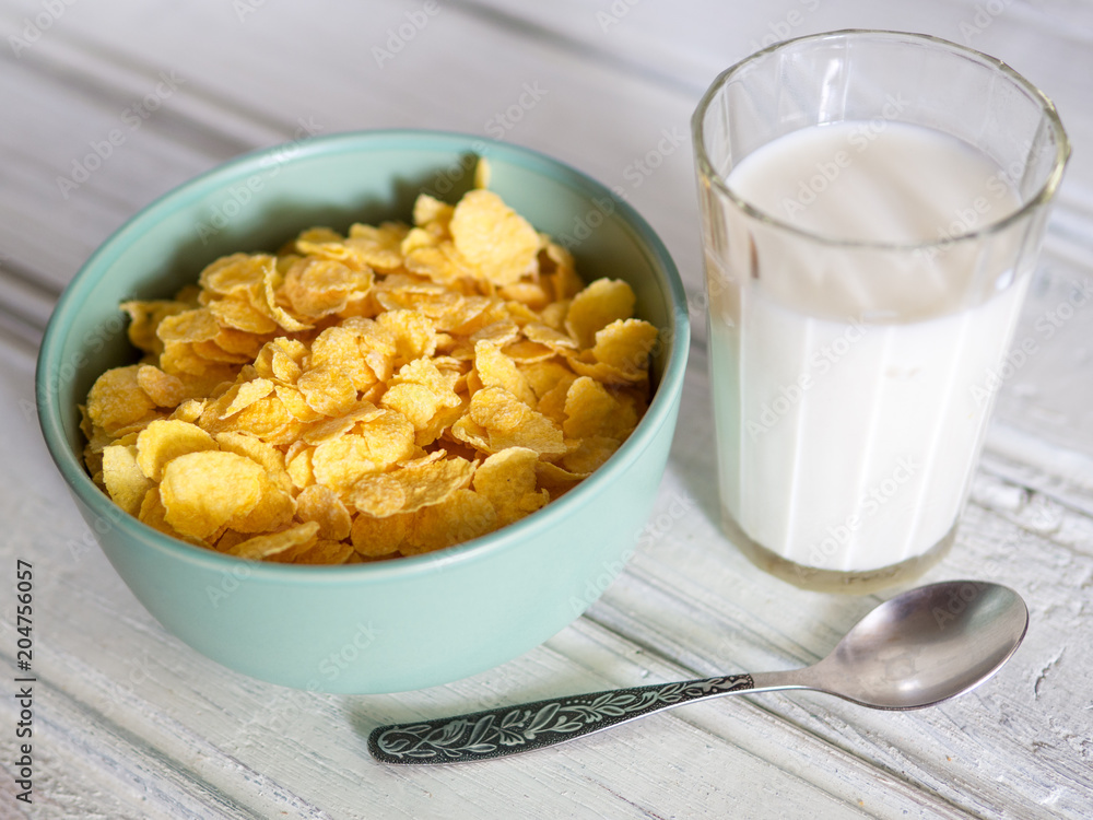 cornflakes with milk for Breakfast cornflakes with milk for Breakfast