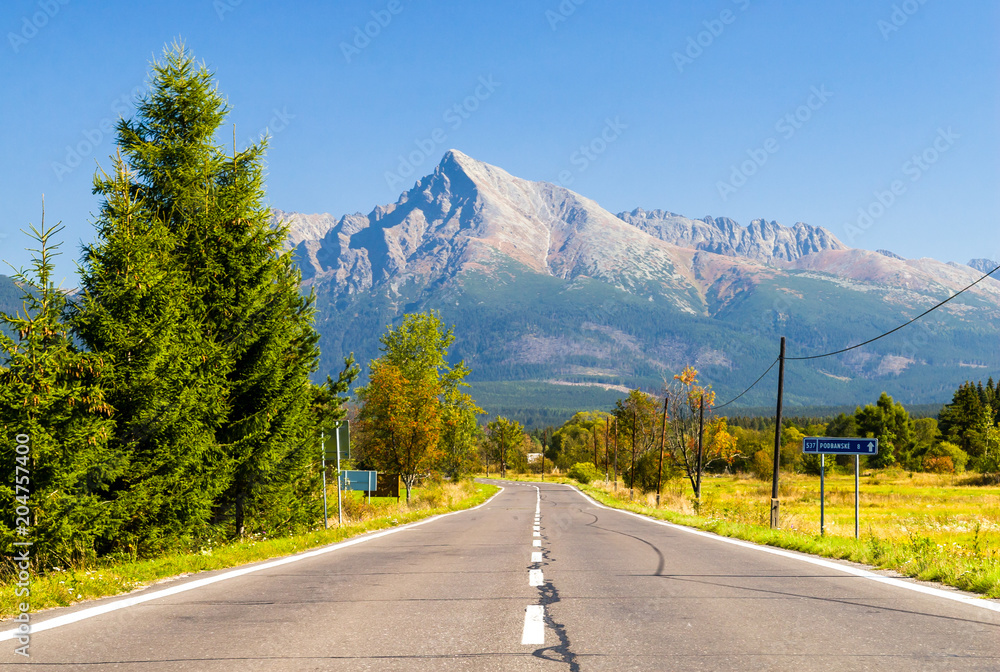 Obraz premium Hill Krivan in High Tatras mountains, Slovakia
