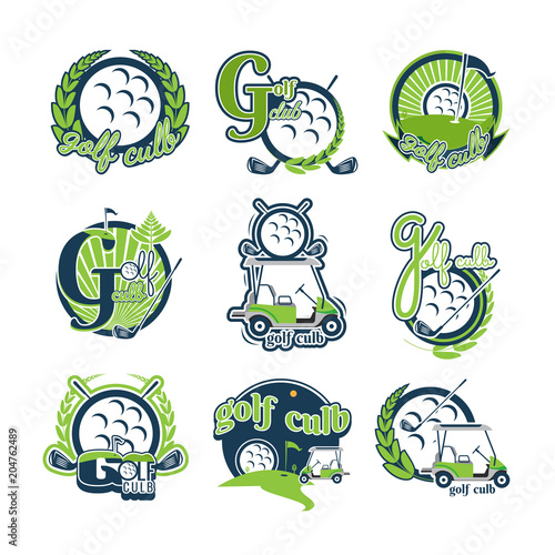 Quadro su tela Logo golf logo Design Collection
