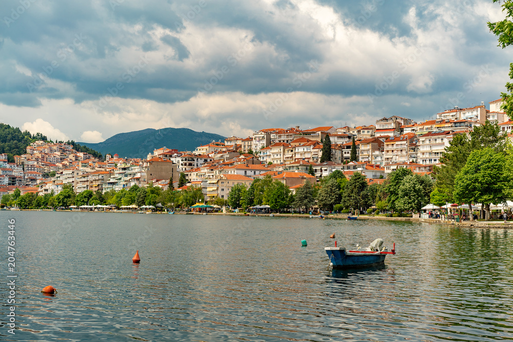 Kastoria city and Lake in Greece