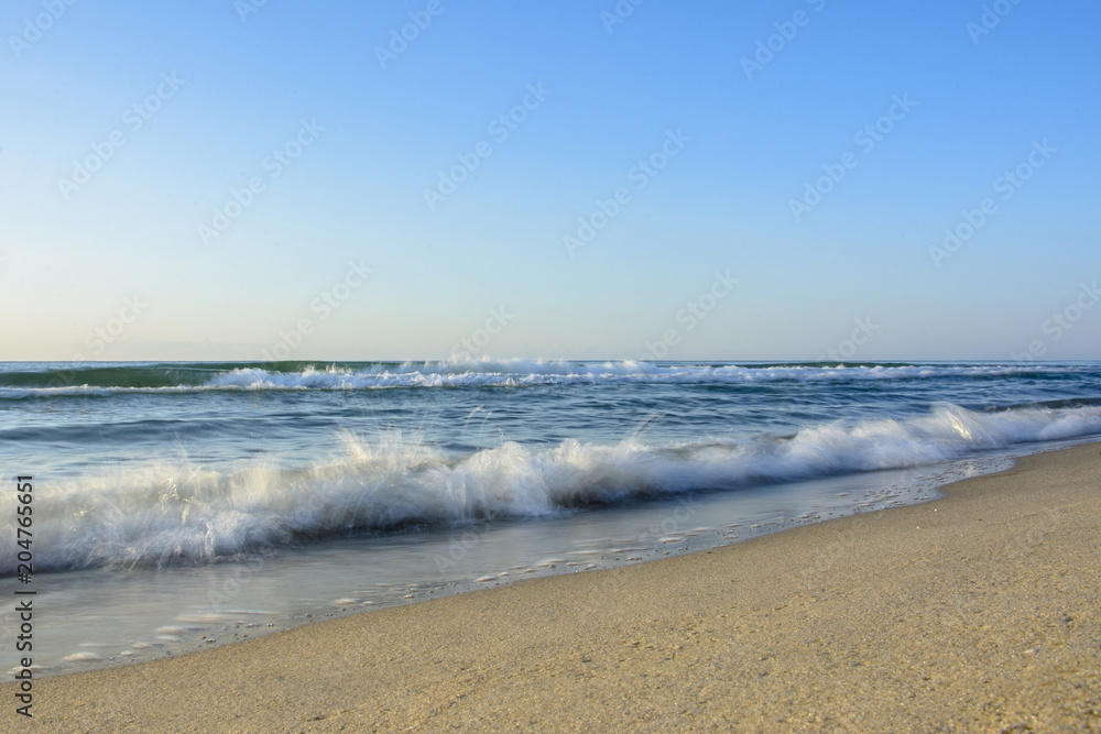 Amazing waves on the magnificent coast of the Black Sea