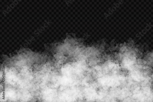 Vector realistic isolated smoke effect for decoration and covering on the transparent background.