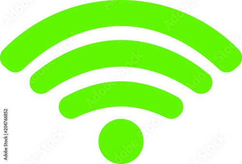 Round Blue Signal icon of radio wave status 4