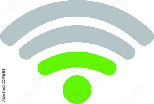 Round Blue Signal icon of radio wave status 2