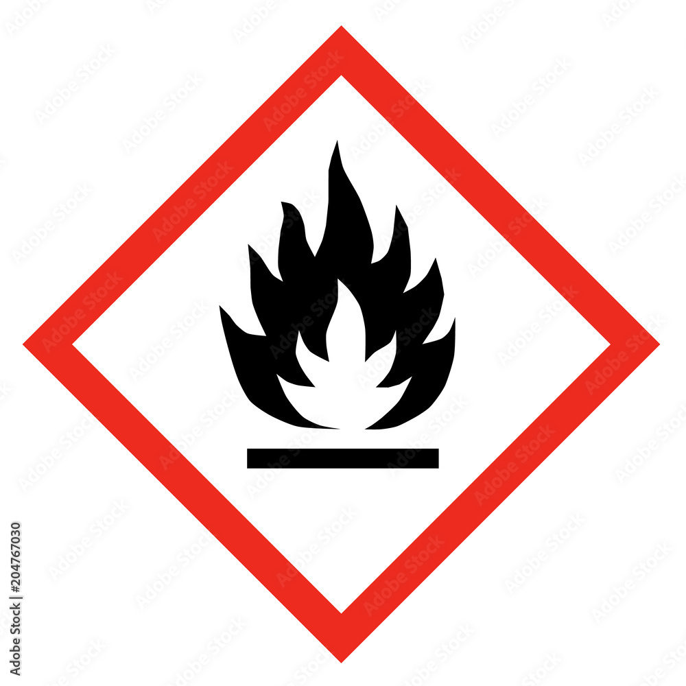 GHS Symbol Entzündlich nach REACH Verordnung GHS Symbol Entzündlich nach REACH Verordnung