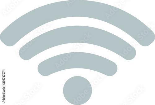Round Signal icon of radio wave status 0