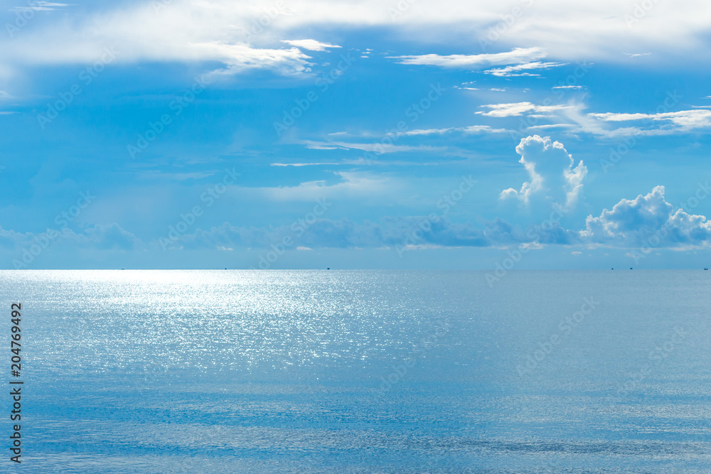 sea or ocean calm water waves, sky cloudscape exotic or paradise background