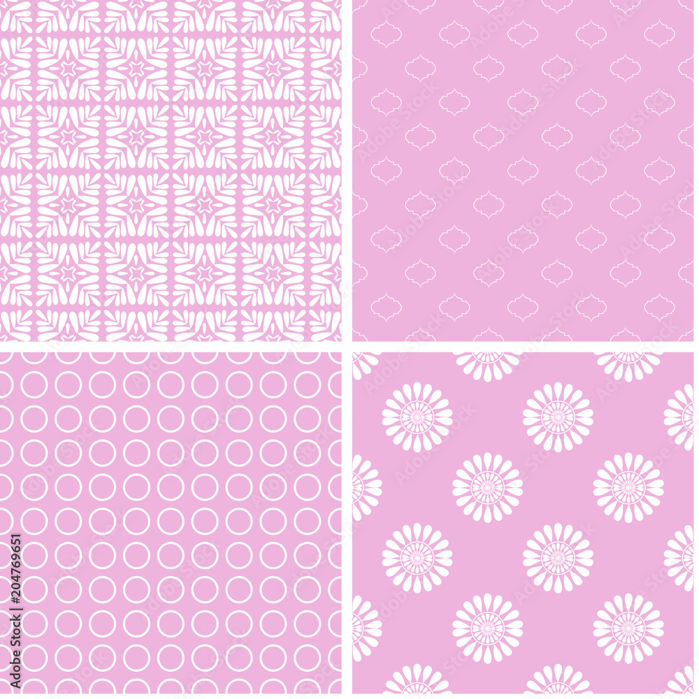 Different vector seamless patterns.